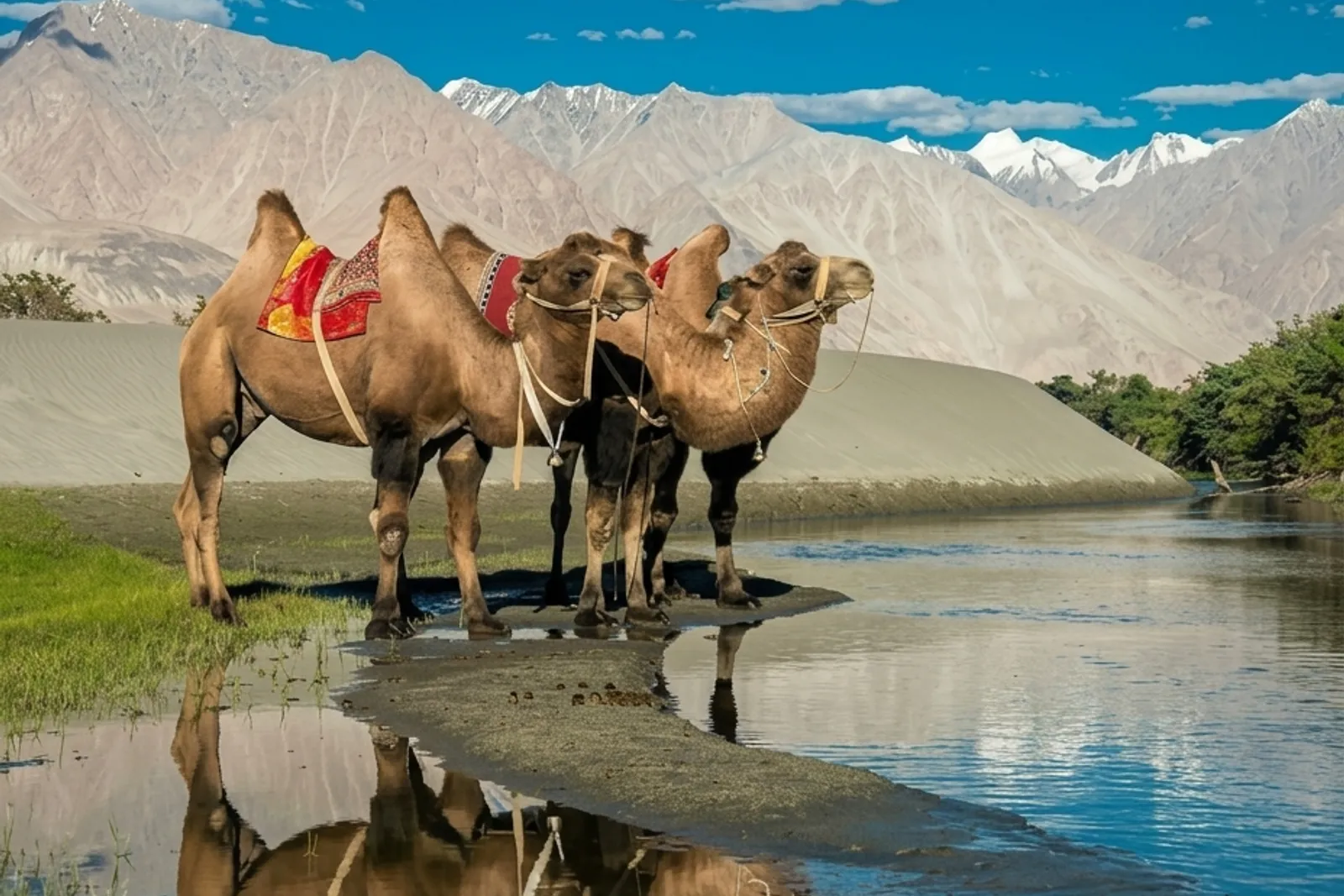 Bactrian camels, Hunder