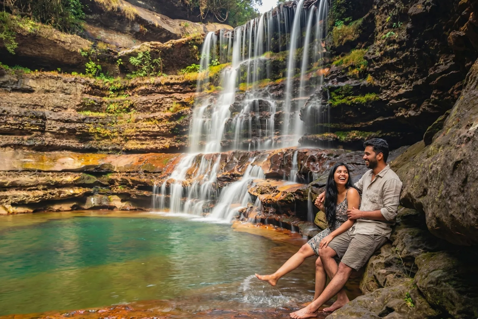 Couple waterfalls