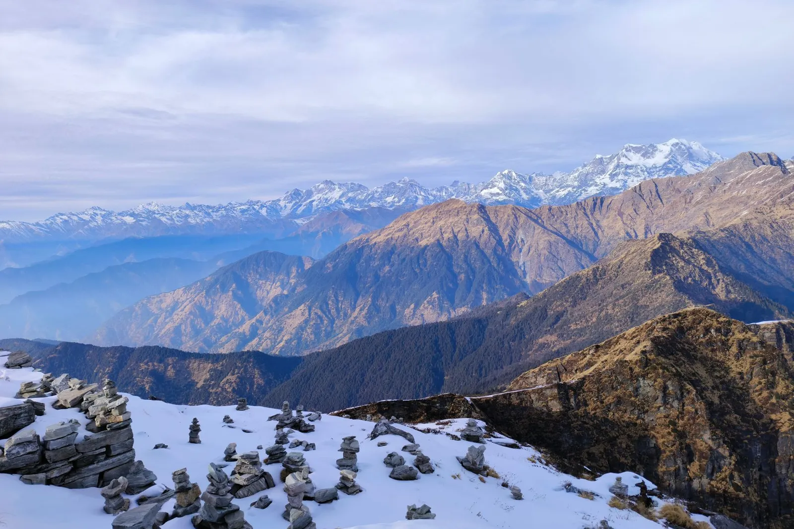 Summit sunrise panorama